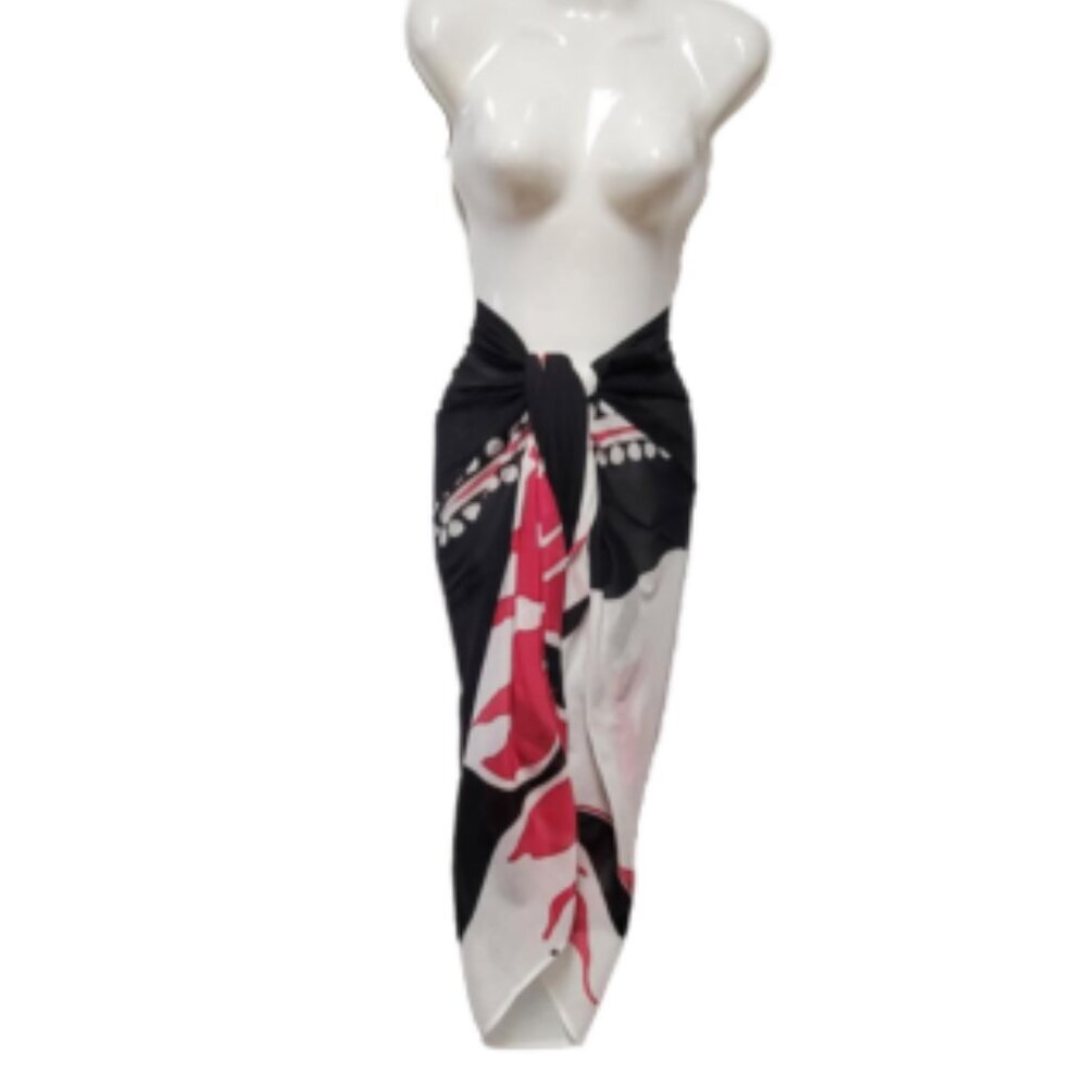 Womens Cotton Beach Wrap Sarong Handpainted Batik Wrapskirt Pareo Beachwear-NEW